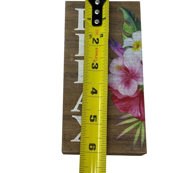 Relax Wooden Block Sign Floral Collins Tabletop Decor Motivational Tropical - Picture 5 of 8